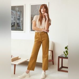Everlane straight leg crop in ochre